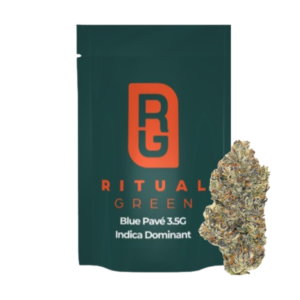 Ritual Green, Blue Pave 3.5g - THC Flower Indica - THC 27-31% CBD <1% (vet)